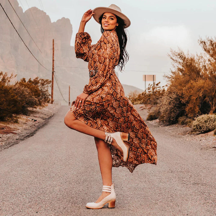 Steffie – حذاء بكعب عالٍ خشبي