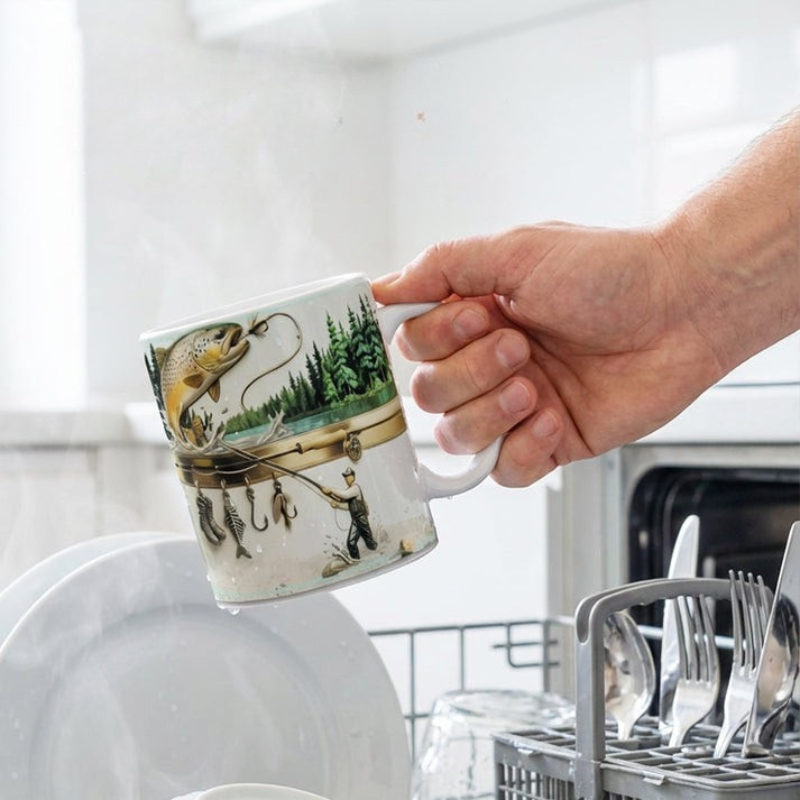TackleMug - كوب قهوة بزخرفة صيد الأسماك