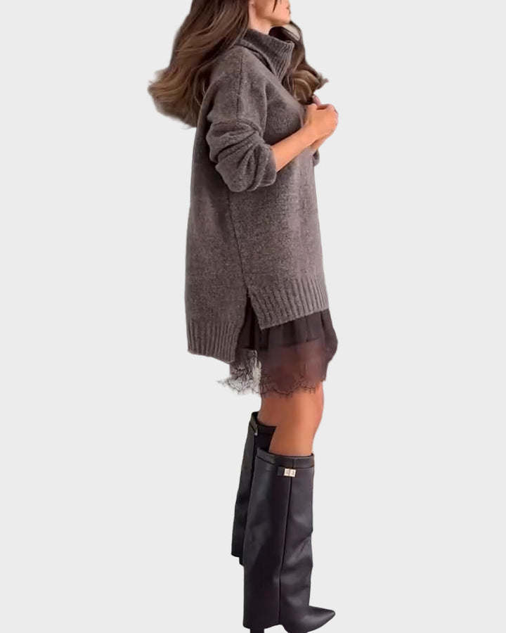 Yliane - طقم كاجوال من قطعتين مع بلوزة برقبة عالية