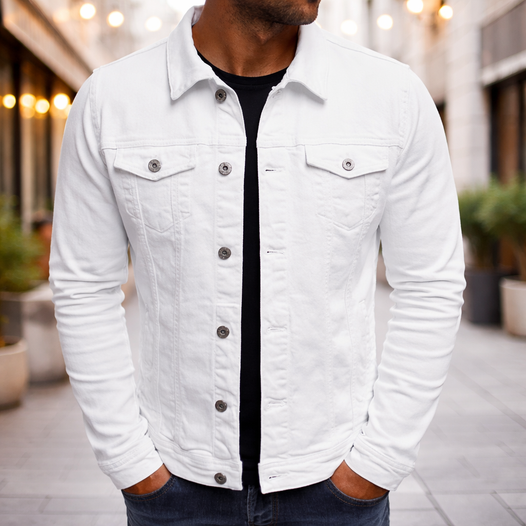 Steponas - جاكيت جينز كاجوال للرجال