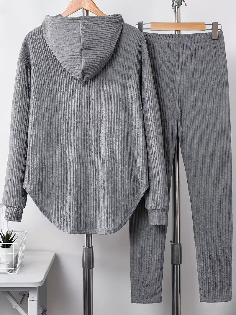 بيرينيكا - بلوزة كاجوال بغطاء رأس وليغينغز