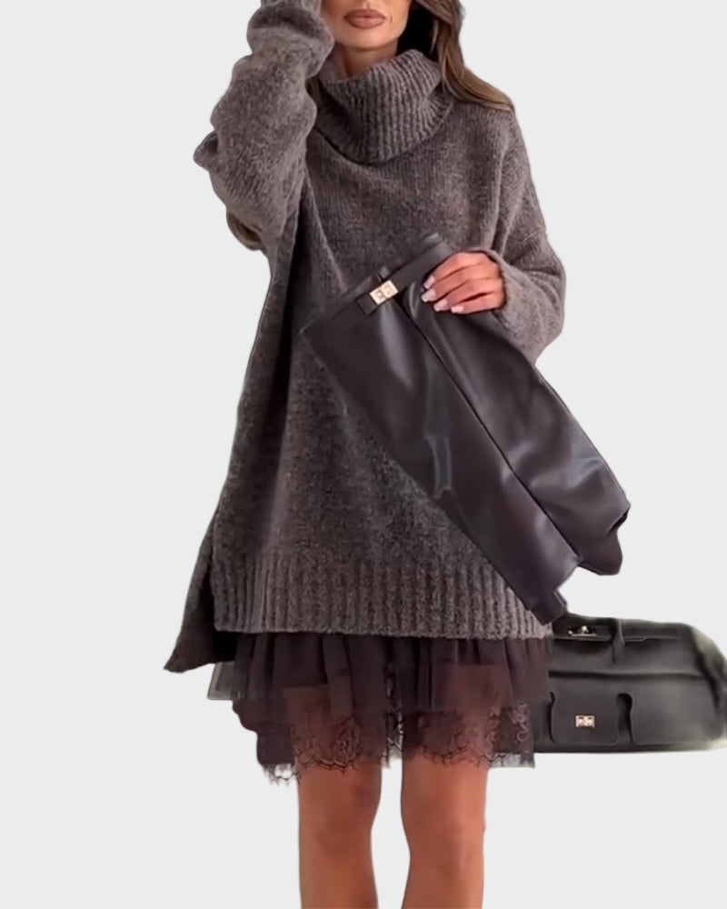 Yliane - طقم كاجوال من قطعتين مع بلوزة برقبة عالية